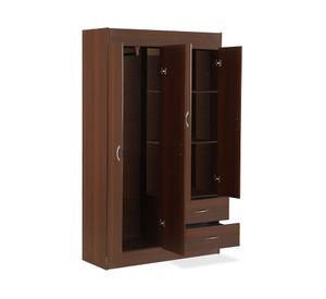 Clóset 4 puertas 2 cajones chocolate 175x102x39.2 cm.