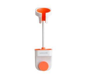 Soporte organizador de baño 34x7.5x11 cm blanco/naranjo