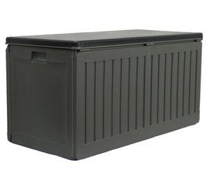 Bodega baúl multiuso exterior gris oscuro polipropileno 270 lt