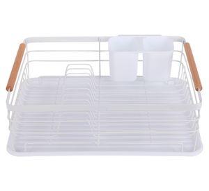 Escurridor mango madera/blanco