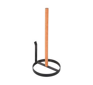 Porta toalla cocina madera/negro