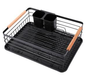 Escurridor mango madera/negro