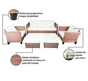 Juego living terraza Emilia 7 personas