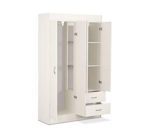 Clóset 4 puertas 2 cajones blanco 175x102x39.2 cm.