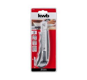 Cuchillo cartonero mango plástico 18 mm KWB
