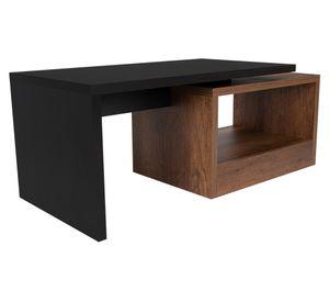 Mesa de centro Kaia rectangular wengué/caramelo