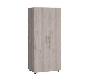 Clóset 2 puertas Tera ceniza/blanco 180x80x48 cm
