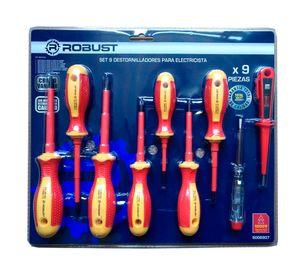 Set destornillador electricista 9 piezas