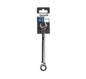 Llave combinada con trinquete 9/16'' cromo