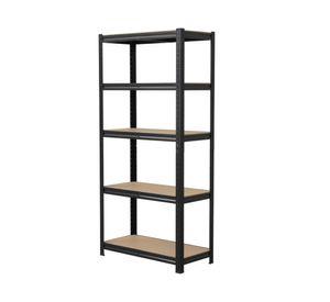 Repisa negro/madera 150x70x30 cm 5 Niveles
