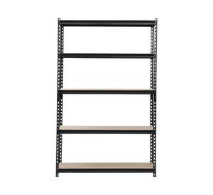 Repisa negro/madera 192x100x50 cm 5 Niveles