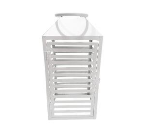 Portavela jardín Farol blanco