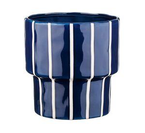 Maceta Stripes azul 20 cm