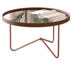 Mesa de centro redonda Espejo bronce