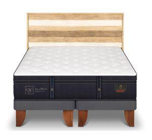 Cama europea Grand Premium king base dividida + respaldo Loira