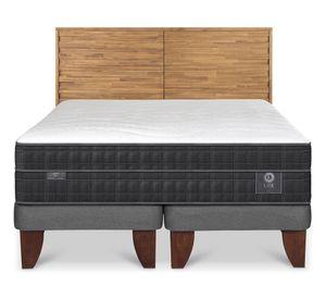 Cama europea Lux 2 plazas base dividida + respaldo Ródano