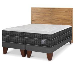 Cama europea Lux 2 plazas base dividida + respaldo Ródano