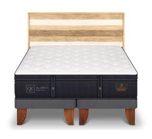 Cama europea Grand Premium 2 plazas base dividida + respaldo Loira