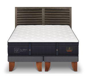 Cama europea Grand Premium king base dividida + respaldo Rhone