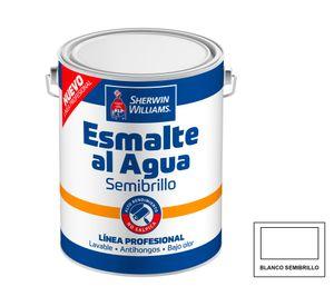 Esmalte al agua Línea profesional blanco semi brillante galón