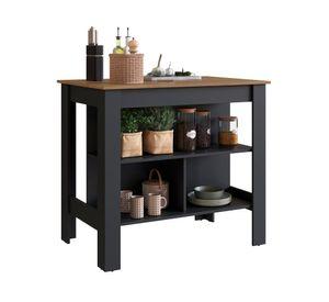 Isla de cocina Moveli negro miel