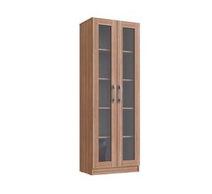 Vitrina vidrio Moveli castaño 5 niveles