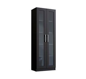 Vitrina vidrio Moveli negro 5 niveles