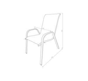 Silla apilable Helena gris