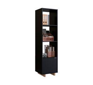 Estante Moveli organizador negro 163.5x39.2x36 cm
