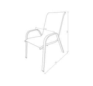 Silla apilable Helena negro