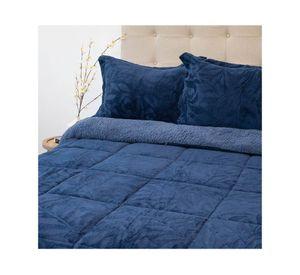 Cubrecama Outboss deluxe senses azul king