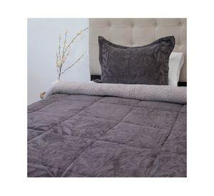 Cubrecama Outboss deluxe senses gris 1.5 plazas