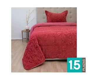 Cubrecama Outboss deluxe senses guinda 1.5 plazas