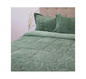 Cubrecama Outboss deluxe senses verde 2 plazas