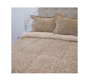 Cubrecama Outboss deluxe senses beige 2 plazas