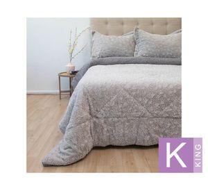 Cubrecama Plush senses sherpa gris king