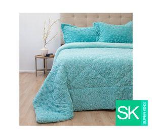 Cubrecama Plush senses turquesa súper king