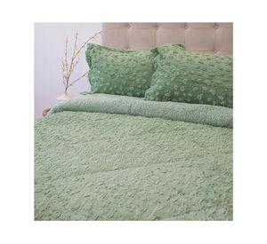 Cubrecama Plush senses sherpa verde 2 plazas