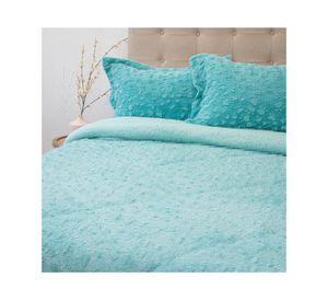Cubrecama Plush senses sherpa turquesa king