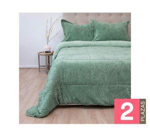 Cubrecama Outboss senses verde 2 plazas