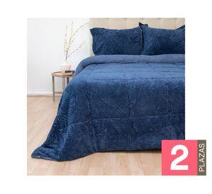 Cubrecama Outboss senses azul 2 plazas