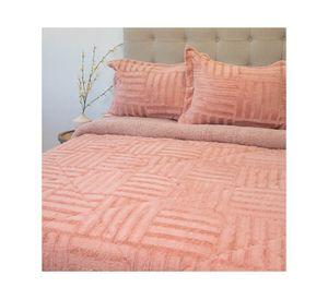 Cubrecama Plush senses rosa king