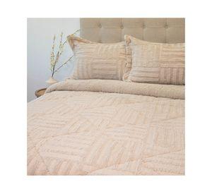 Cubrecama Plush senses beige súper king