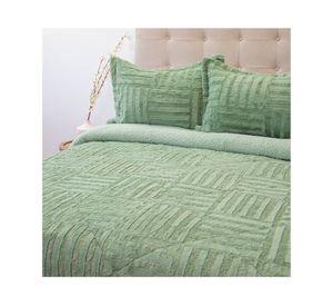 Cubrecama Plush senses verde 2 plazas