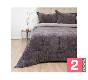 Cubrecama Outboss senses gris 2 plazas