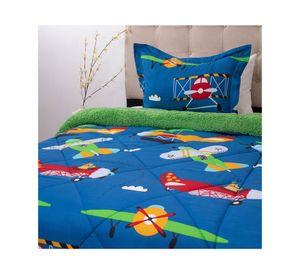 Plumón estampado Kids senses avionetas 1.5 plazas