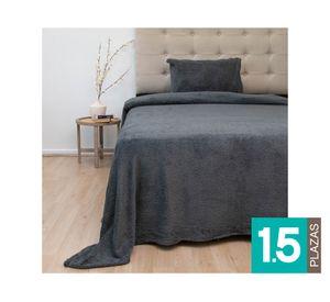 Juego de sábanas 1.5 plazas chiporro Senses gris oscuro