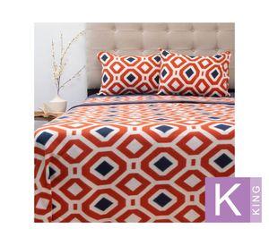 Juego de sábanas king polar estampada Composé D8