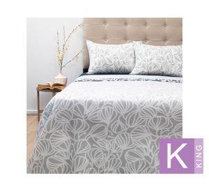 Juego de sábanas king polar estampada Composé D5