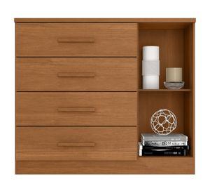 Cómoda con puerta caramelo mate Zanzini 4 cajones